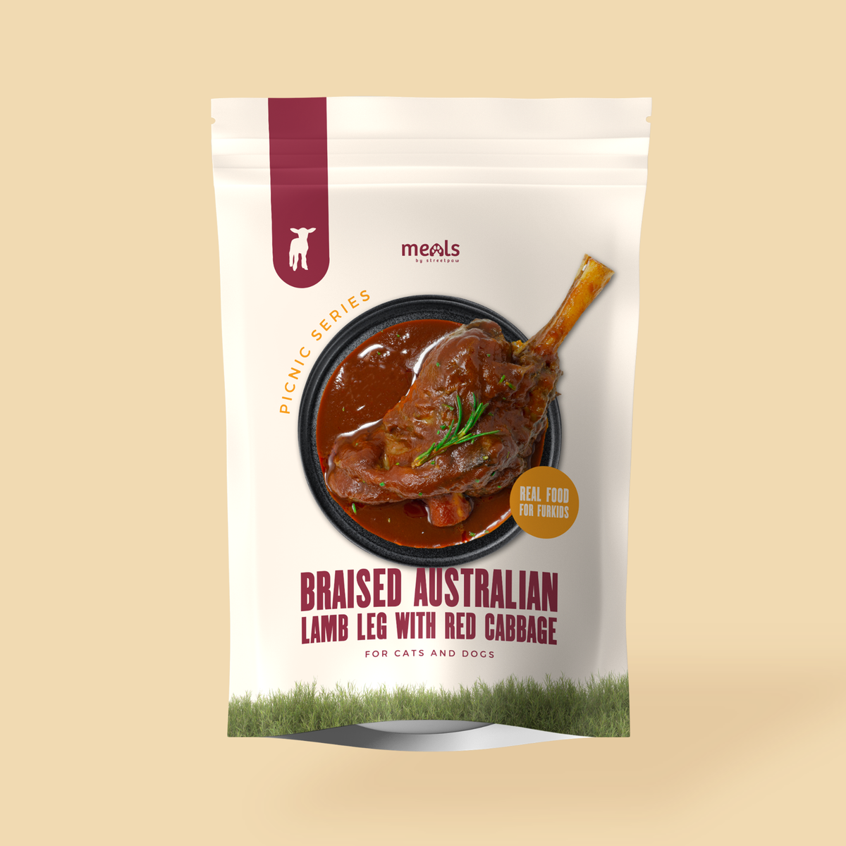 Braised Australian Grass Fed Lamb with Red Cabbage